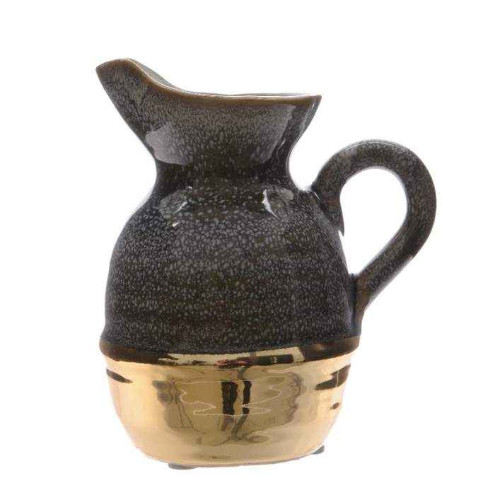 Levně Váza džbán keramický glazovaný 15cm
