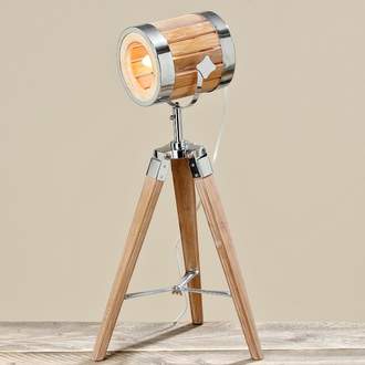 Lampa stolní na stativu dřevěná 65cm
