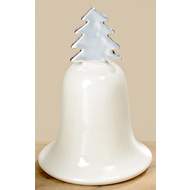 Zvonek s vánočním motivem porcelánový mix motivů 13cm