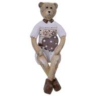 Medvěd dřevěný  15,5cm mix barev