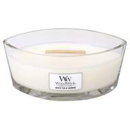 Vonná svíčka WoodWick oválná Bílý čaj a jasmín 453,6g