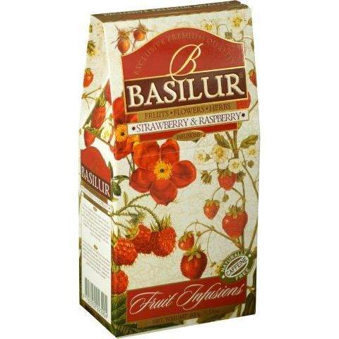 Levně Čaj Basilur Strawberry & Raspberry sypaný 100g