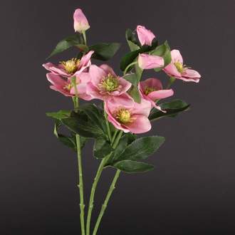 Čemeřice PRUMO umělá 3 květy 52cm růžová