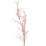 Větev EVRON s květy umělá bílorůžová 72cm