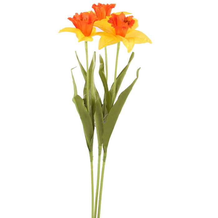 Levně Narcis BERNEY umělý žluto-oranžový 59cm