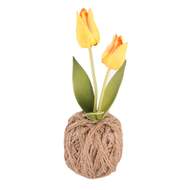 Tulipán BOBBIN v klubku umělý oranžový 18cm