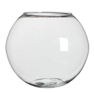 Váza skleněná koule ROZA 20cm