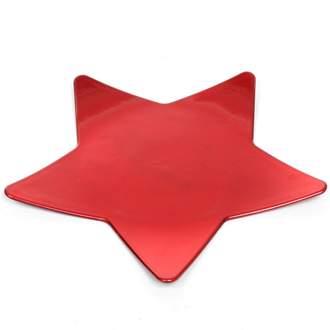 Talíř plastový hvězda MILA 30cm červený