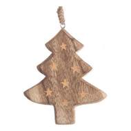 Ozdoba dřevěná hvězda nebo strom 10cm mix tvarů