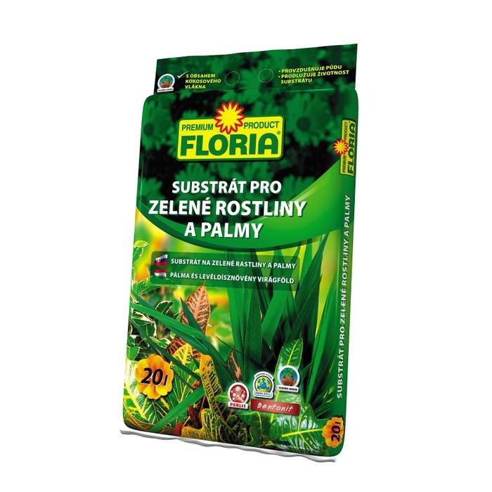 Levně Substrát FLORIA pro zelené rostliny a palmy 20 l