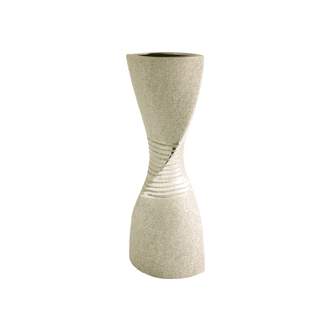 Váza keramická úzká kroucená NOBILIA 54cm šampaň