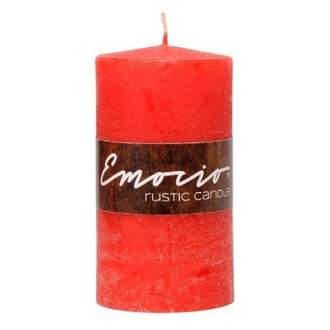 Válcová svíčka RUSTIC 11cm červená