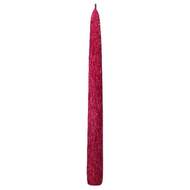 Svíčka kónická drápaná perleťová červená 23cm