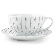Šálek a čajová konvice HIGH TEA porcelán YONG černá
