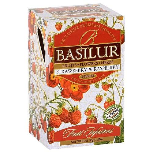 Levně Čaj Basilur Fruit Indian Strawberry & Raspberry 20x1,8g
