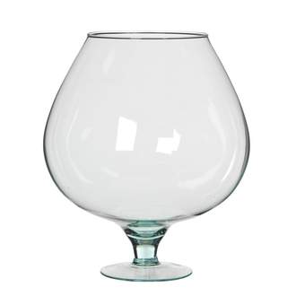 Váza skleněná koňaková sklenice 21cm