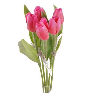 Tulipán řezaný umělý 40cm růžový