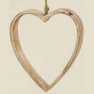 Ozdoba dřevěné srdce 28cm