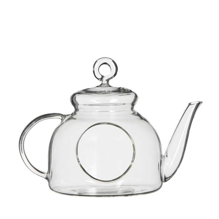 Levně Svícen na čajovku skleněná čajová konvice 14cm