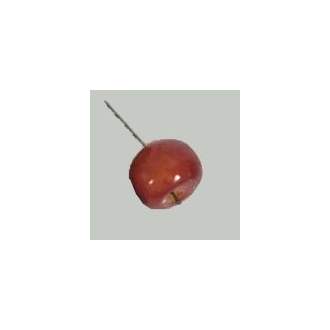 Jablko umělé na drátku 6 cm červené