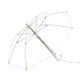 Deštník svítící 156microLED teplá bílá 80cm