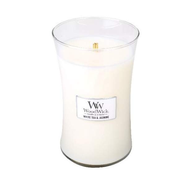 Levně Vonná svíčka WoodWick White Tea & Jasmine 609g