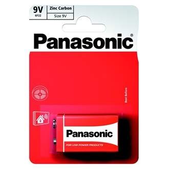 Baterie Panasonic 9V Red Zinc-blistr