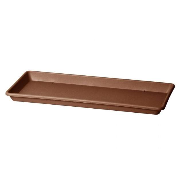 Levně Podmiska pod truhlík CASSETTONE TERA plast čokoláda 75cm