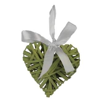 Srdce proutěné 10cm zelené