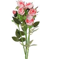 Růže mnohokvětá řezaná umělá 45cm růžová
