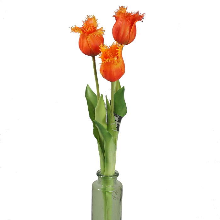 Levně Tulipán SALLY řezaný umělý 45cm oranžový