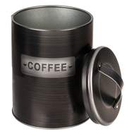 Dóza plechová COFFE, TEA a SUGAR 16,5cm černá