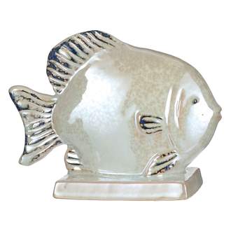Ryba na podstavci keramická 20cm perleťová