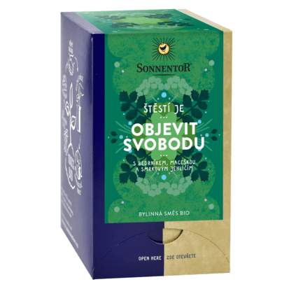 Levně Objevit svobodu ŠTĚSTÍ JE - bylinný čaj BIO porcovaný 18x1,5g Sonnentor