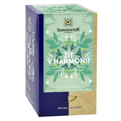 E-shop Žít v harmonii ŠTĚSTÍ JE - bylinný čaj BIO porcovaný 18x1,5g Sonnentor