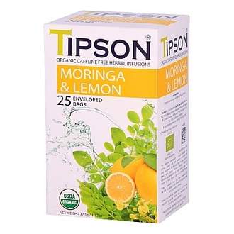 Čaj TIPSON Wellnes Organic Moringa & Lemon 25x1,5g