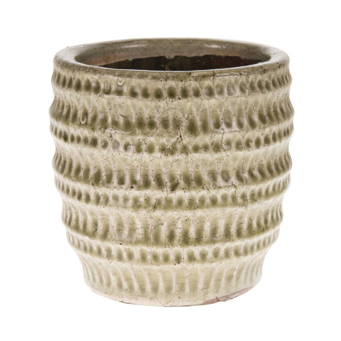 Levně Obal kulatý žebrovaný keramika 14cm