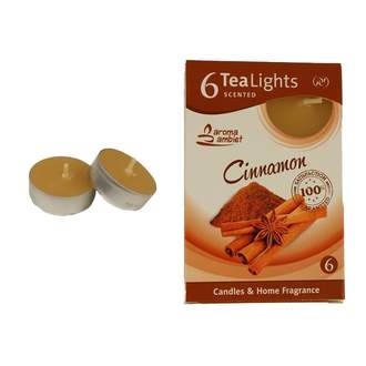 Svíčka čajová vonná Tea Lights 6ks Cinnamon