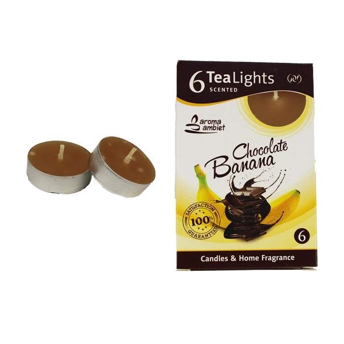 Levně Svíčka čajová vonná Tea Lights 6ks Chocolate Banana