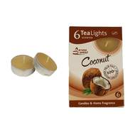 Svíčka čajová vonná Tea Lights 6ks Coconut
