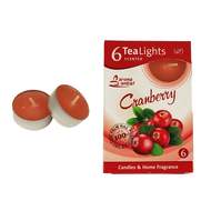 Svíčka čajová vonná Tea Lights 6ks Cranberry