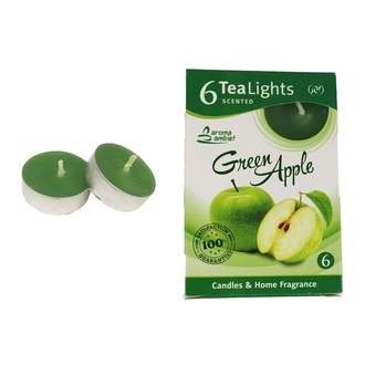 Svíčka čajová vonná Tea Lights 6ks Green Apple
