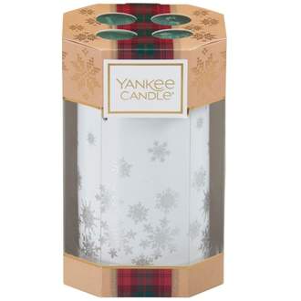 Vánoční dárková sada YANKEE  CANDLE  svícen+4ks čajových svíček