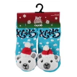 Ponožky dětské medvěd modré 3D vel.56-68