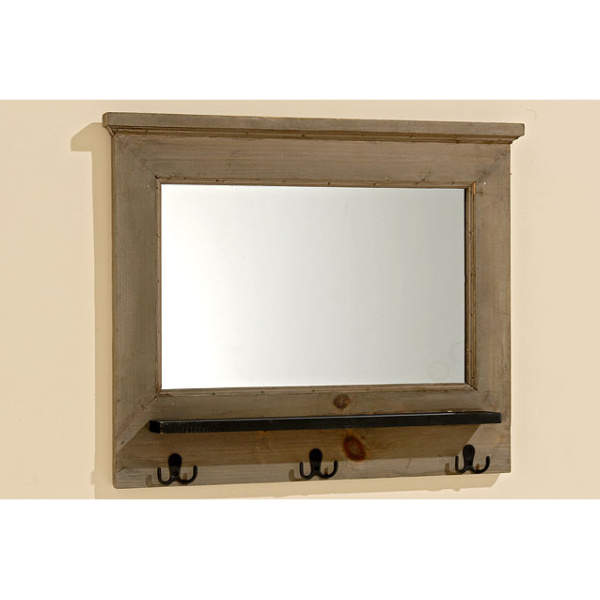 Levně Zrcadlo GOTEBORG dřevo a sklo 60x50cm