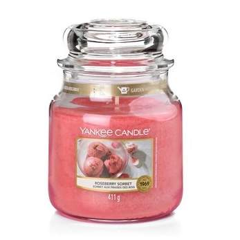 Levně Svíčka YANKEE CANDLE 411g Roseberry Sorbet