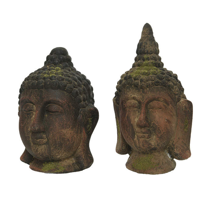Levně Buddha hlava polymagnesium hnědá 27-31cm