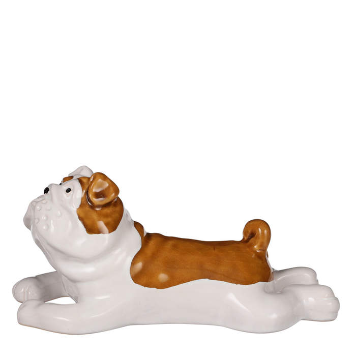 Levně Keramický pes ležící 9cm