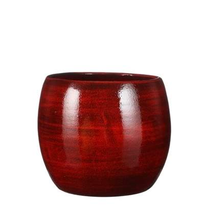 Levně Obal kulatý LESTER keramika červená 20cm