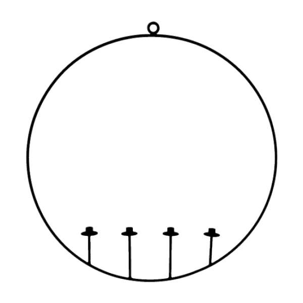 Levně Svícen PUKHAN na 4 svíčky v kruhu závěsný 94cm